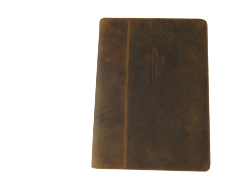 Bibel-Hülle; Echtleder - Vintage; Buffalo hellbraun (z.B. für die MacArthur Studienbibel)
