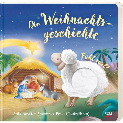 Die Weihnachtsgeschichte - Fühl mal! (Francesca Pesci (Illustr.) & Anita Schalk)