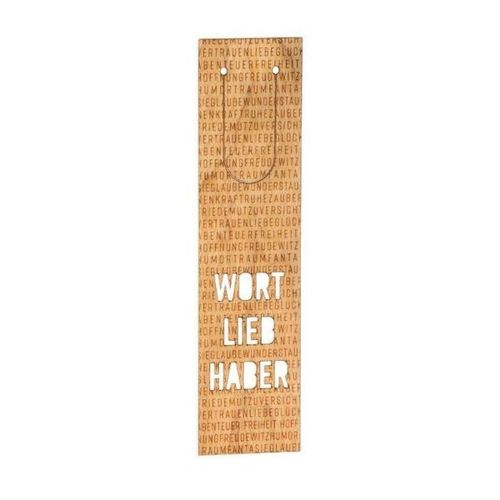 Holz-Lesezeichen "Wortliebhaber"