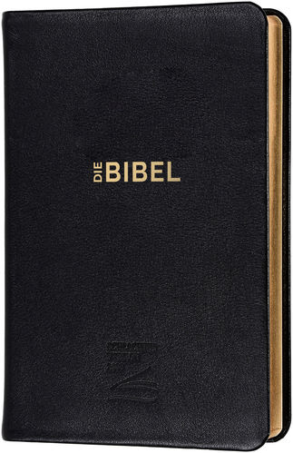 Schlachter 2000 Bibel - Taschenausgabe (Softcover, Kalbsleder schwarz, Goldschnitt)